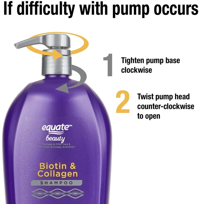 Alt view image 2 of 3 - Equate Nourishing Daily Shampoo with Biotin & Collagen, 33.8 fl oz