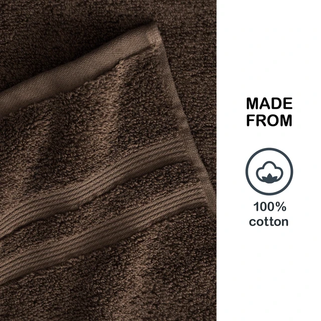 Alt view image 6 of 6 - (2 pack) Mainstays Performance Hand Towel, 16 in x 26 in, Quick-Dry, Fade Resistant, Brown, 1 Count