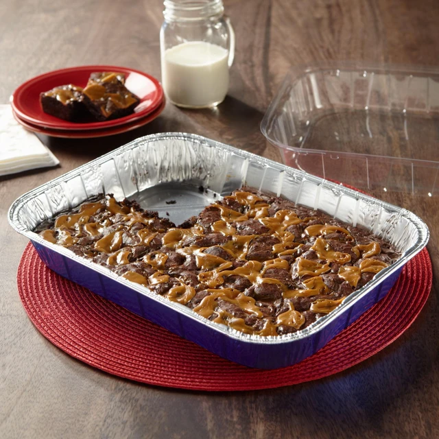 Alt view image 5 of 5 - Reynolds Kitchens Non-Stick Disposable Aluminum Baking Pans with Lids, Blue, 13 x 9 in., 2 Count