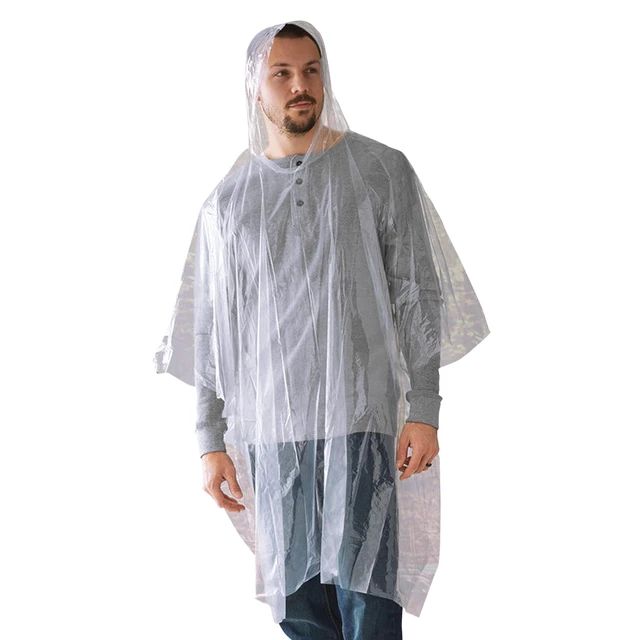 Alt view image 5 of 6 - (2 pack) Ozark Trail Clear Emergency Poncho - 2 Pack