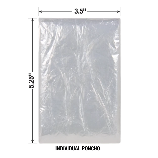 Alt view image 6 of 6 - (2 pack) Ozark Trail Clear Emergency Poncho - 2 Pack