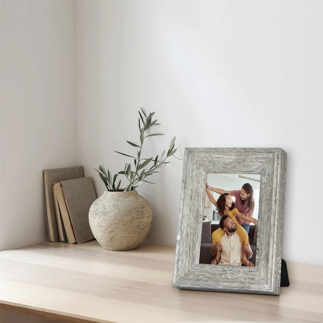Alt view image 3 of 6 - Mainstays 5 x 7 Rustic Gray Tabletop Picture Frame