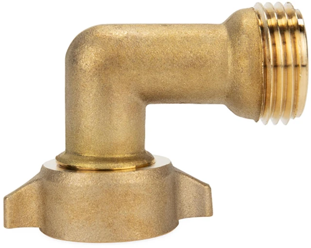 Main image of Camco 90-Degree Hose Elbow for RVs - Solid Brass Construction, Certified Lead-Free (22505)
