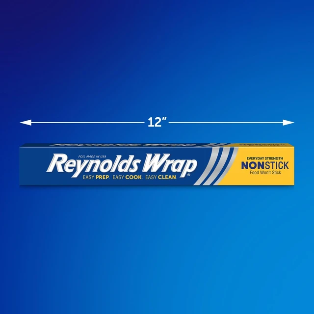 Alt view image 6 of 6 - Reynolds Wrap Non-Stick Aluminum Foil Roll, 12 inches Wide, 50 Sq. Ft.