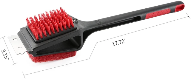 Alt view image 3 of 6 - Expert Grill 3-in-1 Cold Grill Brush with Stainless Steel Scraper