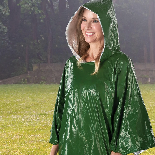 Alt view image 6 of 6 - Ozark Trail Adult Heat-Retaining Poncho with Hood, Water-Resistant, Unisex