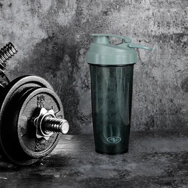 Alt view image 3 of 6 - Athletic Works 24 oz Gray Tinted Fitness Shaker Bottle - Tritan, Bpa-Free