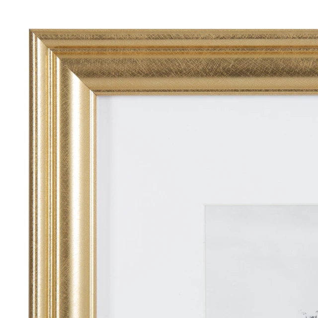 Alt view image 6 of 6 - Mainstays 5 x 7 Picture Frame, Gold Traditional Tabletop or Wall Display
