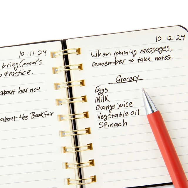 Alt view image 5 of 5 - Pen+Gear Small Memo Spiral Notepad, 4 x 5 Inch, 192 Ruled Pages, Twin-Wire Binding, Hard Cover, Black