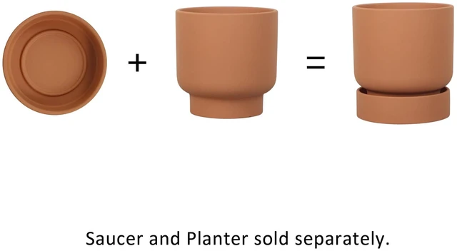 Alt view image 5 of 6 - Mainstays Petra Terra 6 in Round Terracotta Clay Planter