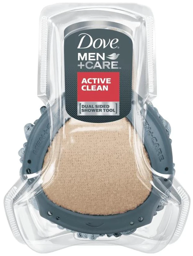 Alt view image 7 of 7 - Dove Men+Care Exfoliating Shower Tool Active Clean Scrub, 1 Count