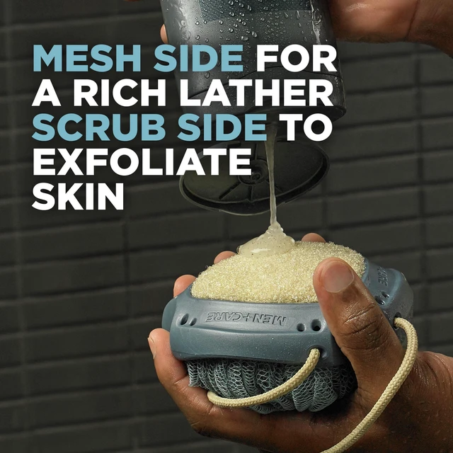 Alt view image 2 of 7 - Dove Men+Care Exfoliating Shower Tool Active Clean Scrub, 1 Count