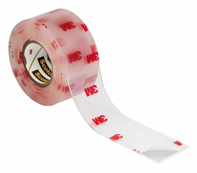 Alt view image 2 of 6 - Scotch-Mount Clear Double-Sided Mounting Tape, 1 in x 60 in, 1 Roll