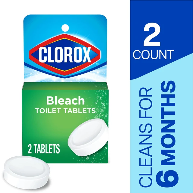 Main image of Clorox Bleach Automatic Toilet Bowl Cleaner Tablets, 2 Pack