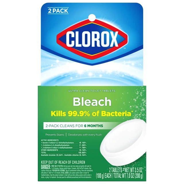 Alt view image 5 of 5 - Clorox Bleach Automatic Toilet Bowl Cleaner Tablets, 2 Pack