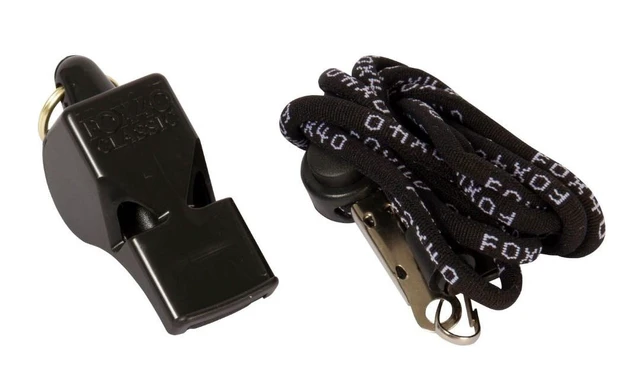 Alt view image 5 of 6 - EastPoint Sports Classic Official Whistle with Lanyard - Black, Pea-less Design