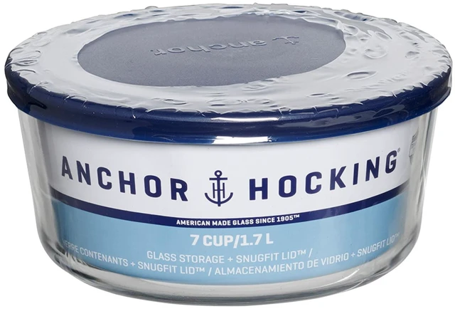 Alt view image 4 of 7 - Anchor Hocking Glass Food Storage Container with Lid, 7 Cup Round