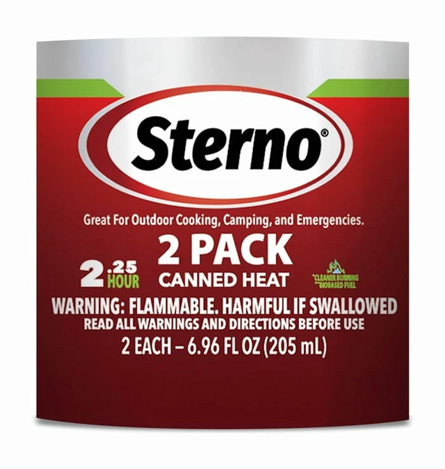 Main image of Sterno Fuel Cans - 2.25 Hour Burn, 2 Pack Chafing Dish Fuel Can Burners for Food Warmer, Chafer Fuel, Canned Heat Ethanol