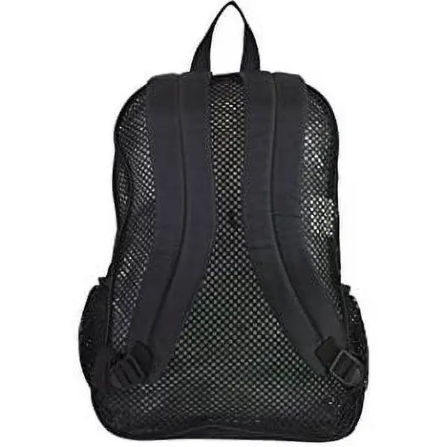Alt view image 4 of 4 - Lightweight Polyester Mesh Backpack,DualCompartment Daypack With 2 Side Pockets,Adjustable Padded Shoulder Straps for School,Concerts & Summer Outdoor Activities