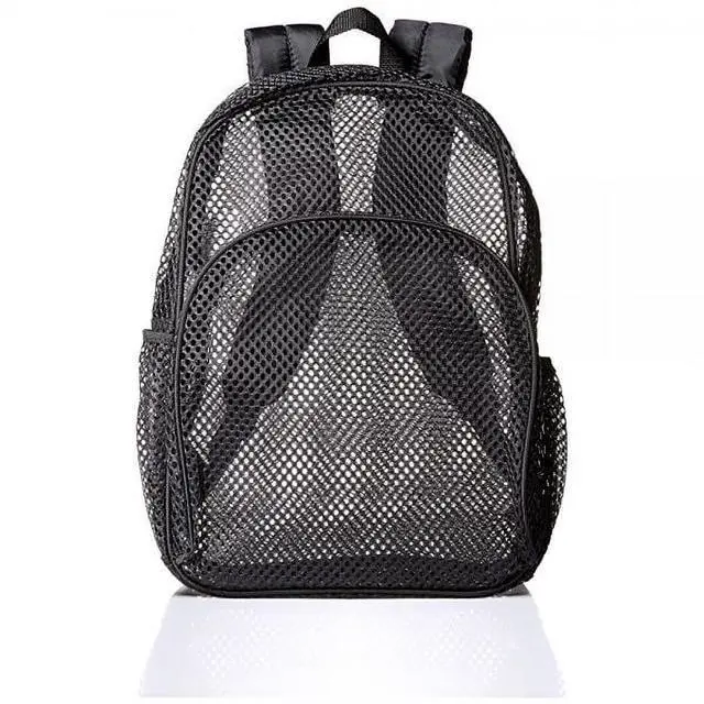 Main image of Lightweight Polyester Mesh Backpack,DualCompartment Daypack With 2 Side Pockets,Adjustable Padded Shoulder Straps for School,Concerts & Summer Outdoor Activities