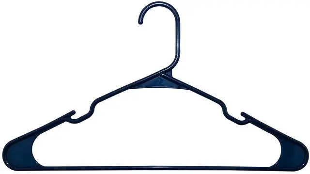 Main image of Mainstays 50Pack Sapphire Blue Plastic Clothes Hangers,Notched Shoulder Design,100% Polypropylene Clothing Hangers for Adult & Teen Shirts,Jackets,Closet & Laundry Room Storage