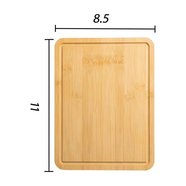 Alt view image 10 of 13 - Mainstays Bamboo Cutting Board, 8.5 x 11, with Juice Groove and Non-Slip Feet