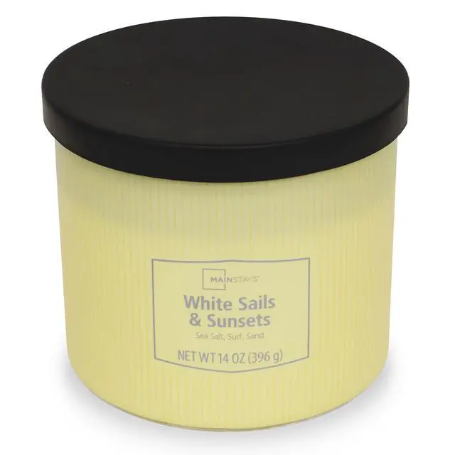 Alt view image 5 of 6 - 3Wick Scented Jar Candle,14 oz White Sails and Sunsets Fragrance,ParaffinBlend Wax,65Hour Burn Time,Decorative Textured Wrap for Home Living Room Bedroom Decor