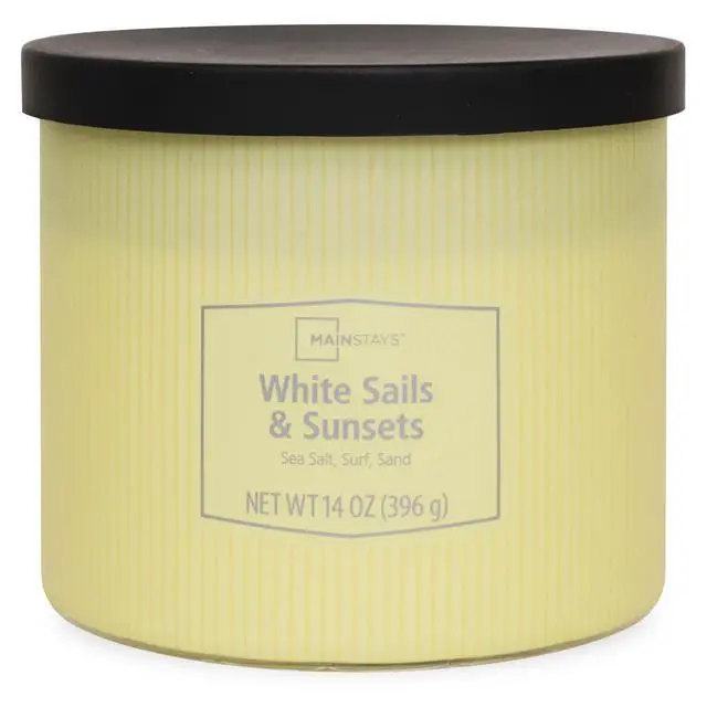 Alt view image 4 of 6 - 3Wick Scented Jar Candle,14 oz White Sails and Sunsets Fragrance,ParaffinBlend Wax,65Hour Burn Time,Decorative Textured Wrap for Home Living Room Bedroom Decor