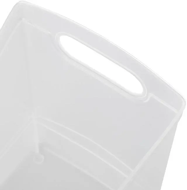 Alt view image 2 of 13 - 12 Quart Clear Narrow Plastic Storage Bin,OpenTop Stackable Organizer Container With BuiltIn Handles,for Pantry,Office,Toys & Household Supplies,12.9"×6.7"×9.6"