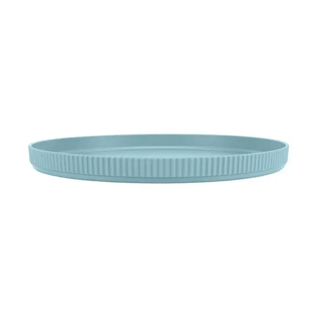 Alt view image 5 of 7 - 10.3Inch Blue RPET Dinner Plate,70% Recycled WaterBottle Plastic,Unbreakable Stackable FoodSafe Round Plate,TopRack DishwasherSafe for Indoor & Outdoor Dining