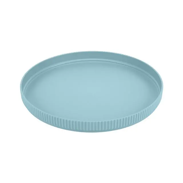 Alt view image 6 of 7 - 10.3Inch Blue RPET Dinner Plate,70% Recycled WaterBottle Plastic,Unbreakable Stackable FoodSafe Round Plate,TopRack DishwasherSafe for Indoor & Outdoor Dining