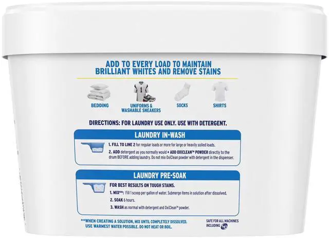 Alt view image 14 of 20 - OxiClean White Revive Laundry Whitener and Laundry Stain Remover Powder, 3 lb