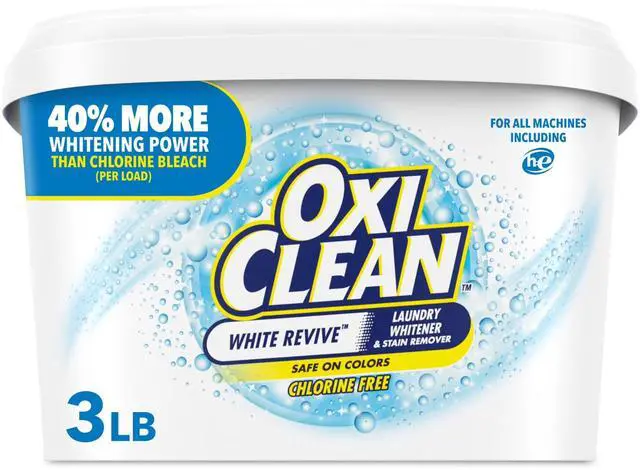 Alt view image 8 of 20 - OxiClean White Revive Laundry Whitener and Laundry Stain Remover Powder, 3 lb