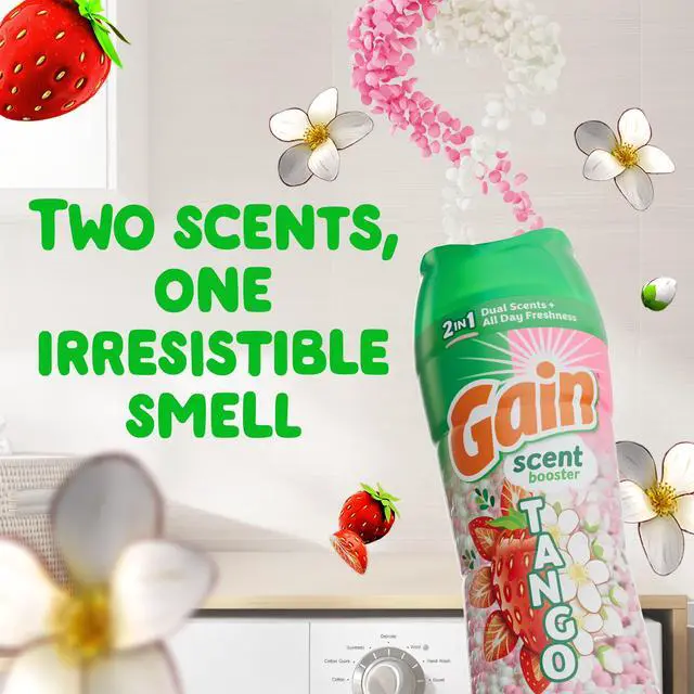 Alt view image 4 of 7 - Gain Tango Strawberry & Shea InWash Scent Booster Beads,4.8 oz DualScent Laundry Fragrance Boost Crystals,12Week LongLasting Freshness,Safe For All Fabrics & HE Washing Machines