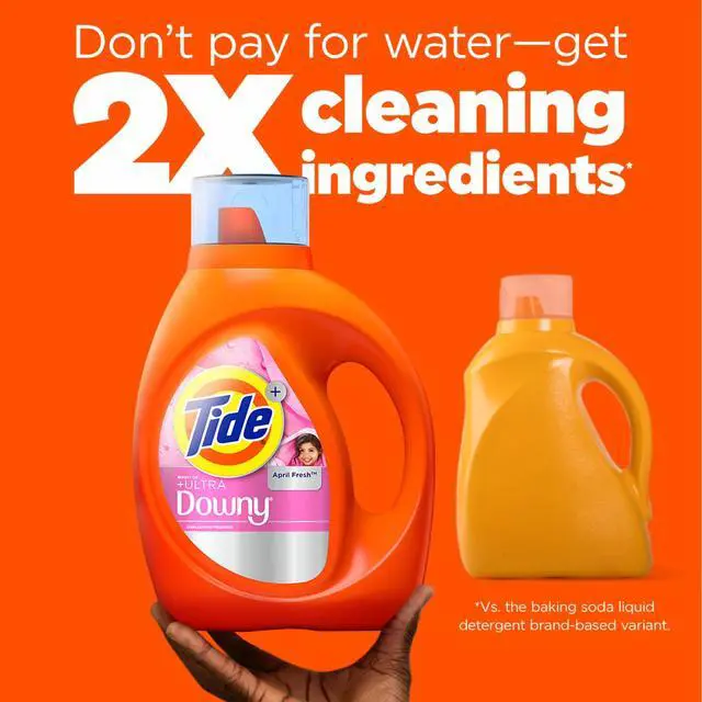 Alt view image 6 of 7 - Tide Plus Boost of Ultra Downy Liquid Laundry Detergent,27 fl oz19 Loads,April Fresh Scent,20% Extra Downy Freshness,2X Cleaning Power,HECompatible Laundry Soap