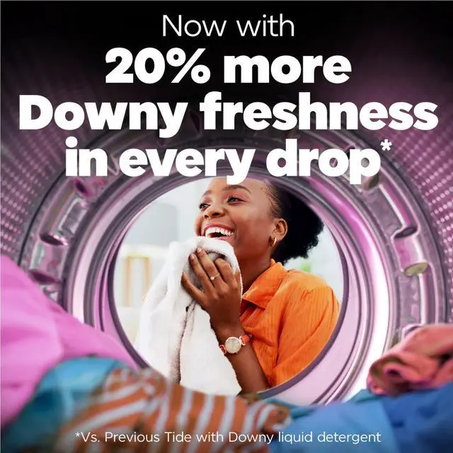 Alt view image 3 of 7 - Tide Plus Boost of Ultra Downy Liquid Laundry Detergent,27 fl oz19 Loads,April Fresh Scent,20% Extra Downy Freshness,2X Cleaning Power,HECompatible Laundry Soap