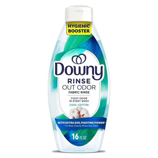 Alt view image 2 of 7 - Downy RinseOut Odor Laundry Rinse,16 fl oz Cool Cotton Scent,DeepCleaning OdorEliminating Laundry Booster,NoSoak Residue Remover,HESafe For All Washable Fabrics