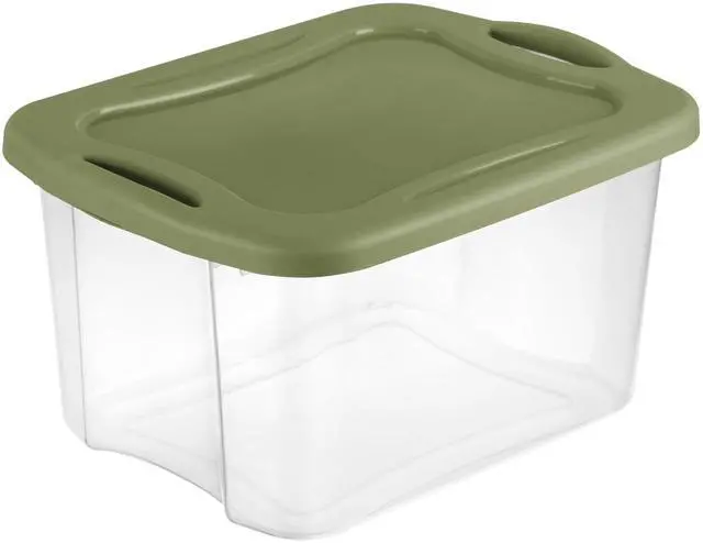 Main image of Sterilite EZCarry Clear Plastic Storage Bin With Lid,40 Quart Stackable Organizer Box,Comfort Grip Handles,BPAFree,For Dorm,Clothing,Crafts & Moving