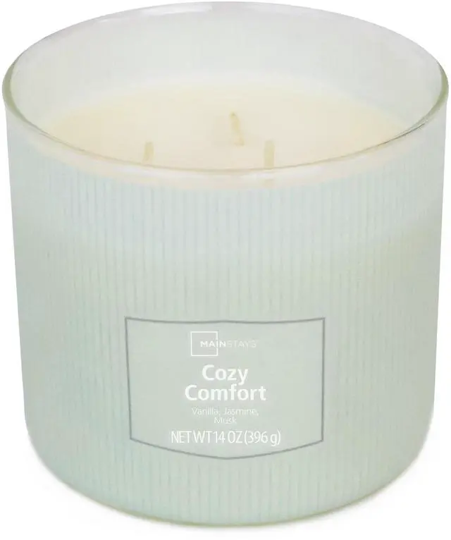 Alt view image 9 of 10 - Cozy Comfort 3-Wick Textured Wrapped Scented Candle, 14 oz