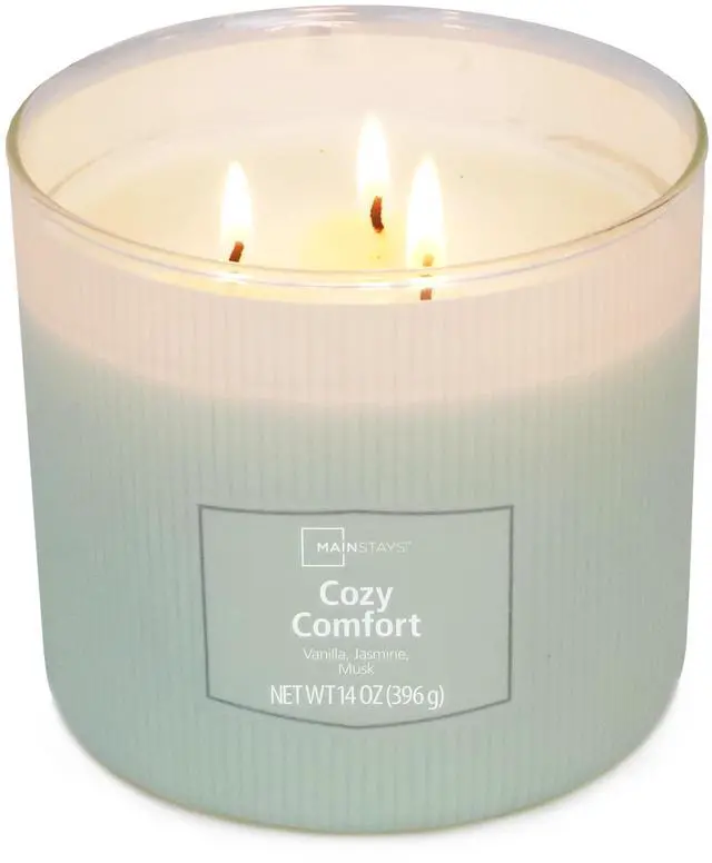 Alt view image 10 of 10 - Cozy Comfort 3-Wick Textured Wrapped Scented Candle, 14 oz