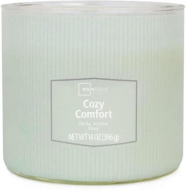 Alt view image 7 of 10 - Cozy Comfort 3-Wick Textured Wrapped Scented Candle, 14 oz