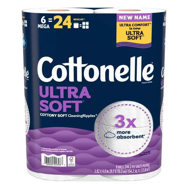 Alt view image 2 of 7 - Enjoy unbeatable comfort* with Cottonelle Ultra Soft Toilet Paper, our softest, most absorbent 2-ply bath tissue yet. Featuring our softest CleaningRipples, this toilet tissue delivers a gentle clean