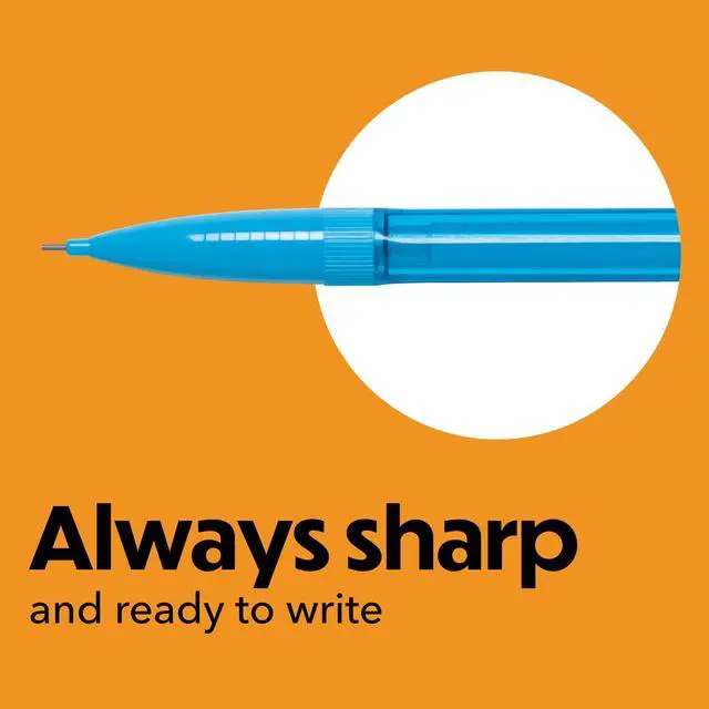 Alt view image 4 of 6 - BIC XtraSmooth Bright Edition No.2 Mechanical Pencils With Erasers,40Count Pack,0.7mm Medium Point,SmudgeFree Lead,NoSharpen,For School & Standardized Tests