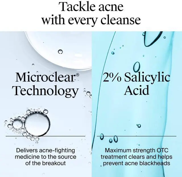 Alt view image 7 of 7 - Neutrogena OilFree Acne Wash Facial Cleanser,9.1 fl oz,2% Salicylic Acid & MicroClear Technology,Daily Acne Treatment Face Wash For Teens & Adults,Targets Breakouts,Blemishes & Blackheads