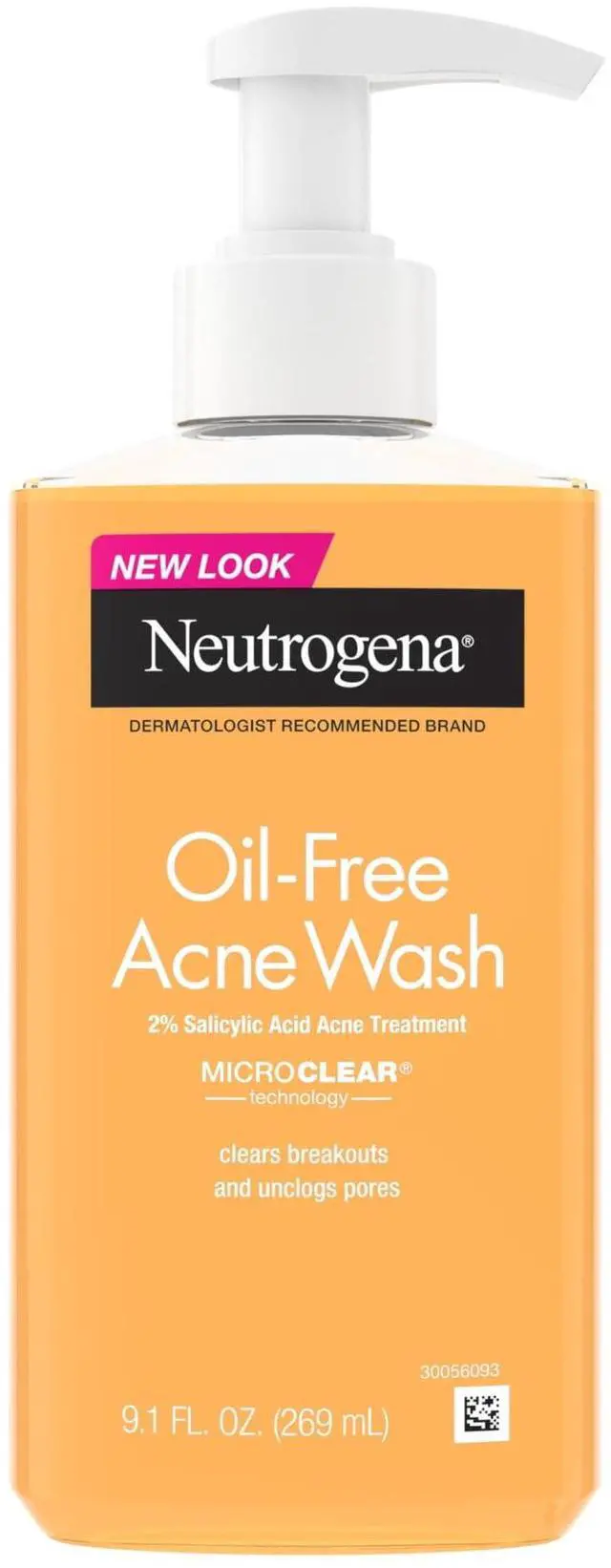 Main image of Neutrogena OilFree Acne Wash Facial Cleanser,9.1 fl oz,2% Salicylic Acid & MicroClear Technology,Daily Acne Treatment Face Wash For Teens & Adults,Targets Breakouts,Blemishes & Blackheads