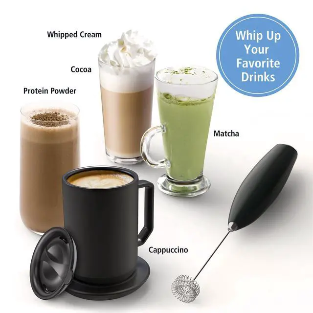 Alt view image 10 of 13 - Mainstays Milk Frother, Battery-Powered Handheld Milk Frother Wand