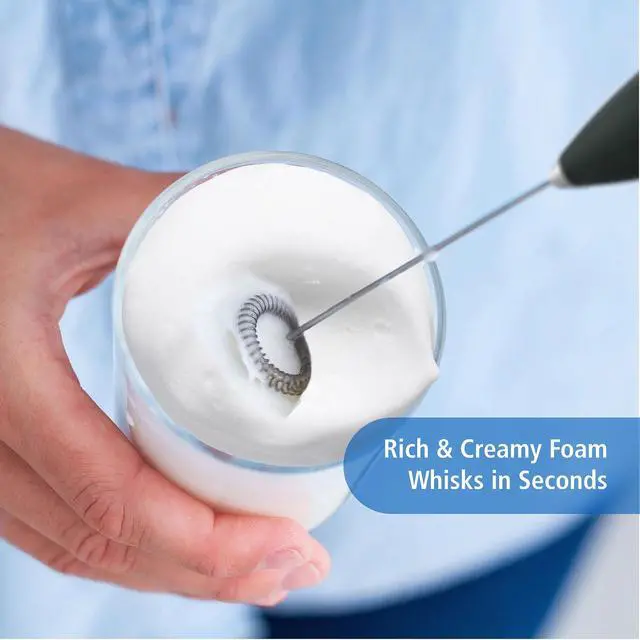 Alt view image 11 of 13 - Mainstays Milk Frother, Battery-Powered Handheld Milk Frother Wand