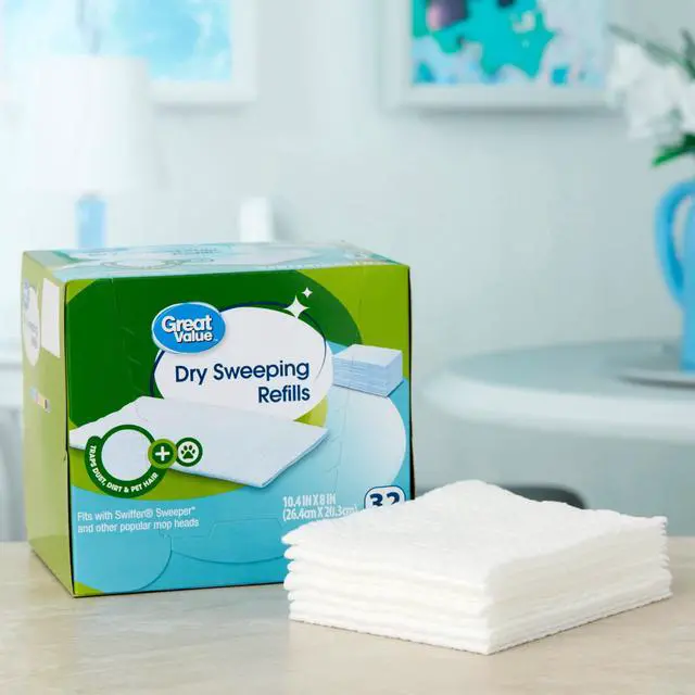 Alt view image 2 of 6 - Great Value Dry Sweeping Cloth Refills, 32 Count