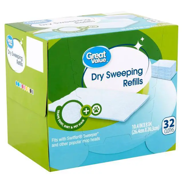Alt view image 6 of 6 - Great Value Dry Sweeping Cloth Refills, 32 Count