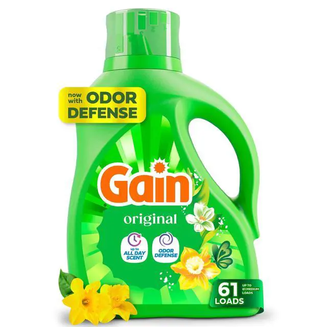 Alt view image 3 of 7 - Gain Original Scent Liquid Laundry Detergent, 81 fl oz, 61Loads, Powerful Odor Defense, LongLasting Citrus & Floral Freshness, Compatible With All Washing Machines